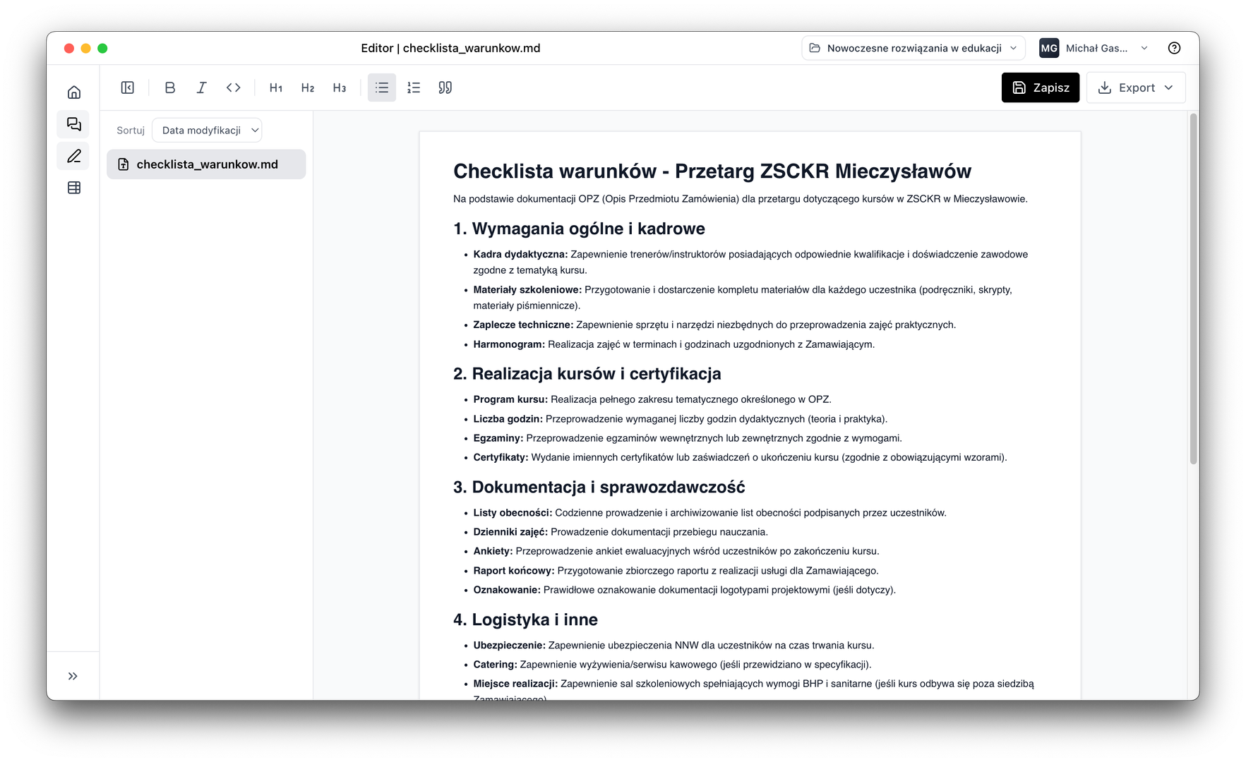 Edytor dokumentów, LEOLEX AI